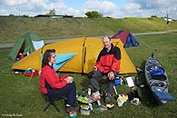 Frühstück auf dem Camping 