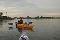 Start am späten Morgen bei diffusem Licht und Windstille.
