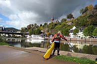 Einsatzstelle am rechten Ufer bei Flusskilometer 11,5.